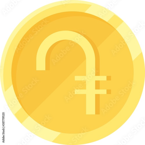 Armenian dram coin,  monetary unit of Armenia