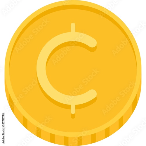 Cent or Centavo coin, monetary unit of many national currencies