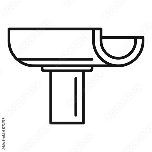 Chute gutter icon, outline style