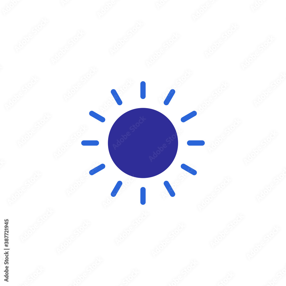 Sun icon vector. Brightness icon vector Sun icon vector. Brightness icon vector