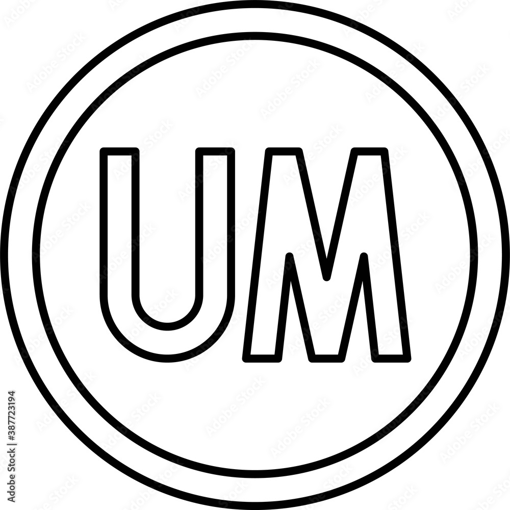 Mauritanian ouguiya coin icon, currency of Mauritania Mauritanian ouguiya coin icon, currency of Mauritania
