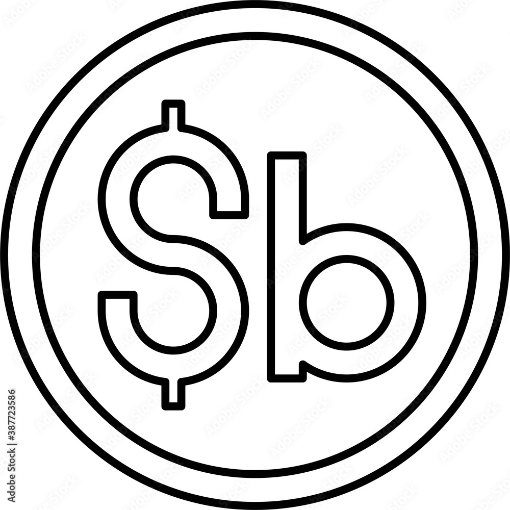Bolivian boliviano coin icon, currency of Bolivia Bolivian boliviano coin icon, currency of Bolivia