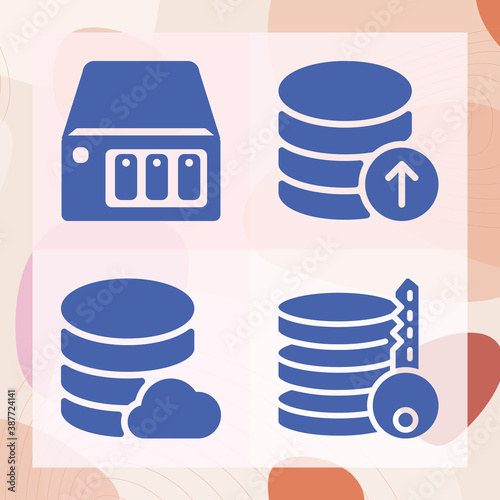 Simple set of indexes related filled icons
