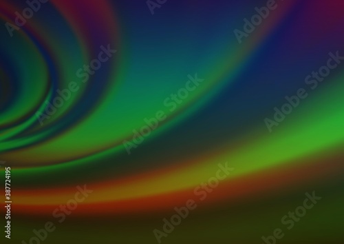 Dark Multicolor  Rainbow vector bokeh template.