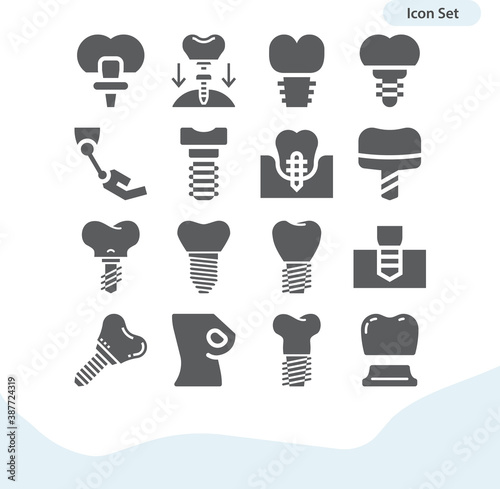 Simple set of put across related filled icons.