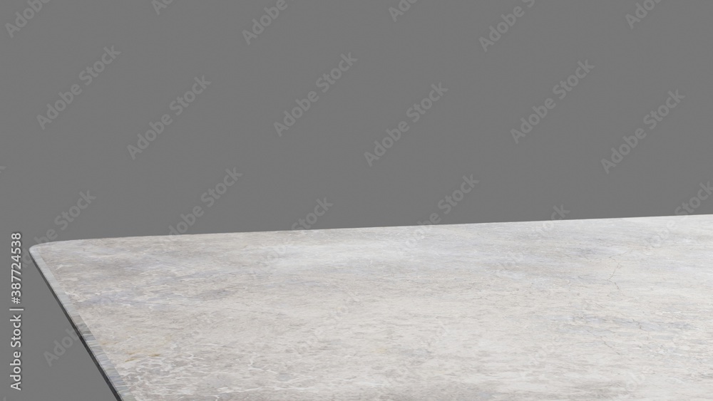 3D rendering perspective minimal table on white background. 3D rendering perspective minimal table on white background.