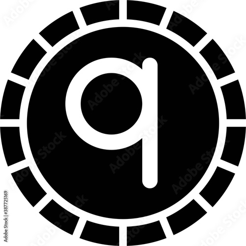 Albanian qindarkë coin icon, currency of Albania