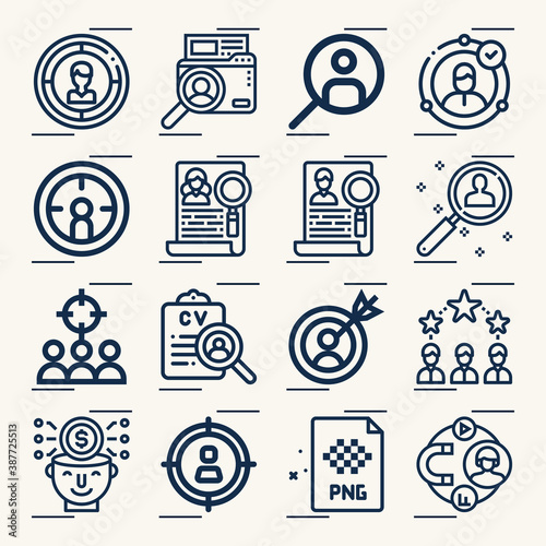 Simple set of perceptions related lineal icons.