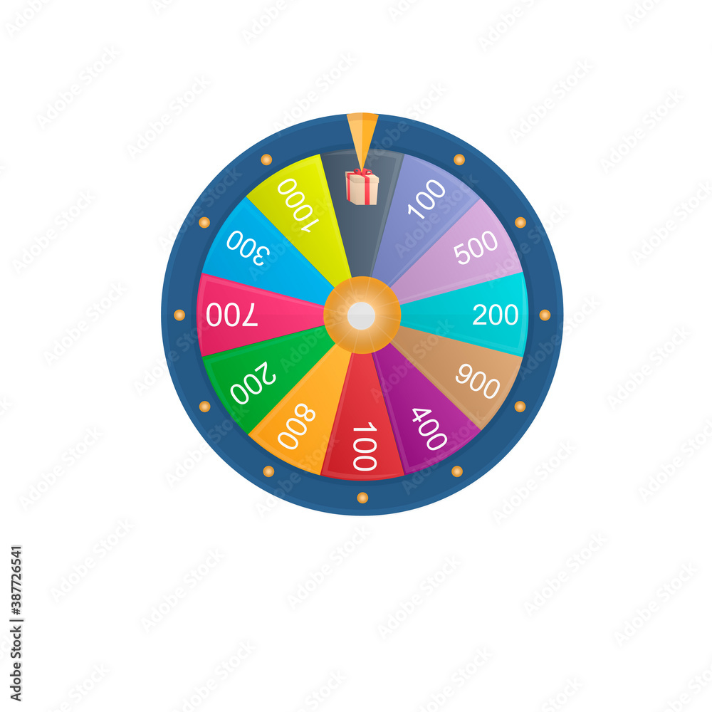 Game roulette. Rotating wheel, vector illustration Game roulette. Rotating wheel, vector illustration