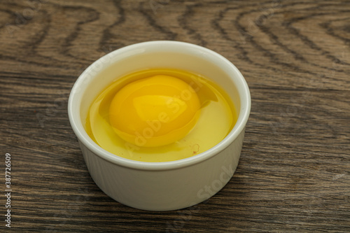 Raw Chicken egg in the bowl