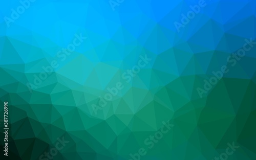 Dark Blue  Green vector abstract polygonal texture.