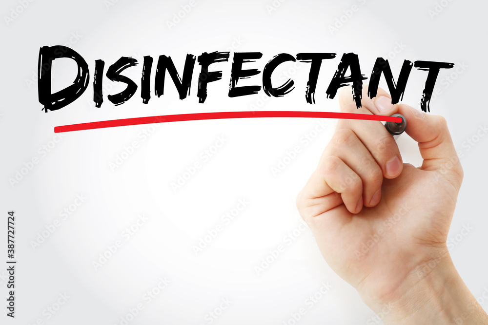 disinfectant text with marker, concept background disinfectant text with marker, concept background