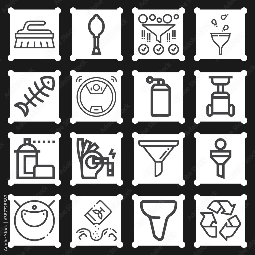 16 pack of dust lineal web icons set 16 pack of dust lineal web icons set