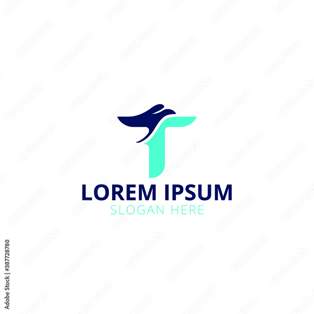Creative, Modern and Unique T Letter Logo Design Vector Template