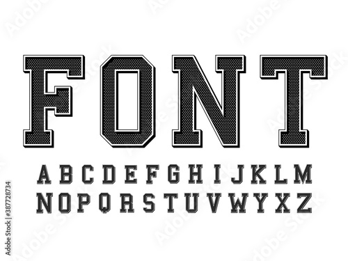 Modern font college vector