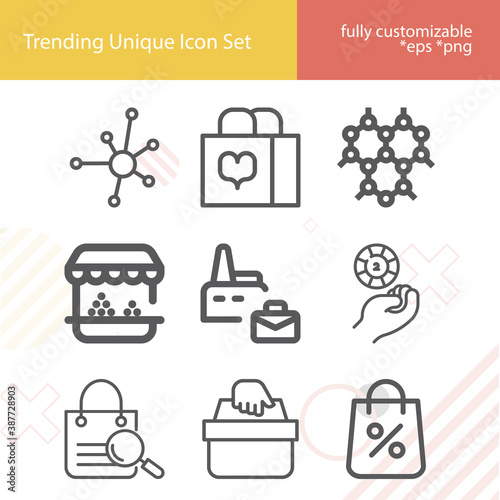 Simple set of super related lineal icons.