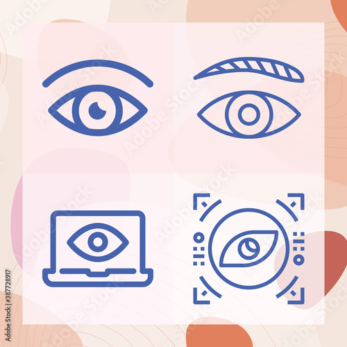 Simple set of blindness related lineal icons