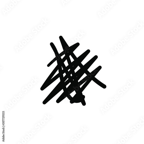 Hand drawn scribble. Simple vector icon