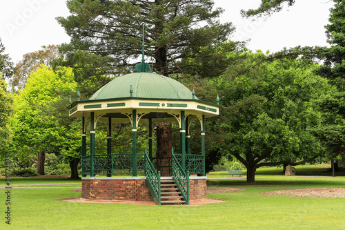 Historic band rotunda in Victory Park in Traralgon, Victoria, Australia. 