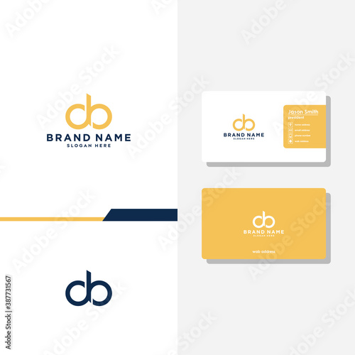 Letter AB infinity concept logo designs business card photo