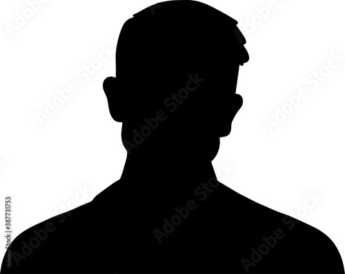 Hand drawn, modern, man avatar profile icon (or portrait icon). User flat avatar icon, sign, profile male symbol