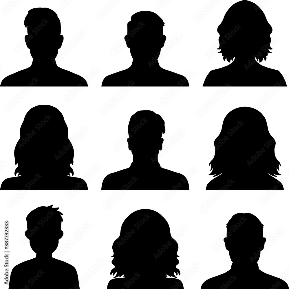 Set of hand drawn Avatar profile icon (or portrait icon), including male and female . User flat avatar icon, sign, profile people symbol Set of hand drawn Avatar profile icon (or portrait icon), including male and female . User flat avatar icon, sign, profile people symbol