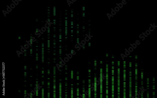 Dark Green vector backdrop with long lines.
