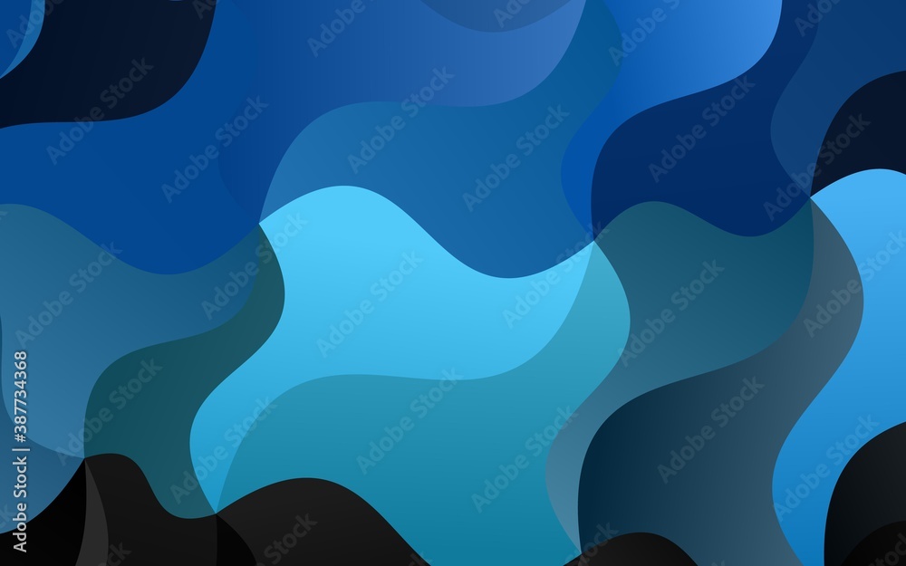 Dark BLUE vector background with bent lines. Dark BLUE vector background with bent lines.