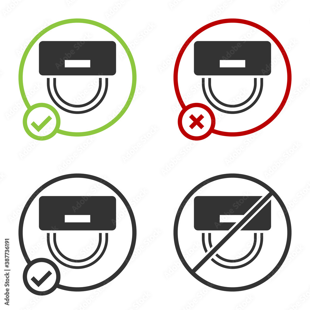 Black Bellboy hat icon isolated on white background. Hotel resort service symbol. Circle button. Vector. Black Bellboy hat icon isolated on white background. Hotel resort service symbol. Circle button. Vector.