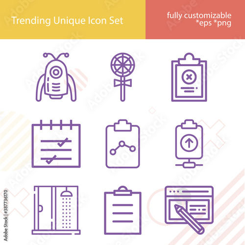 Simple set of labor related lineal icons.