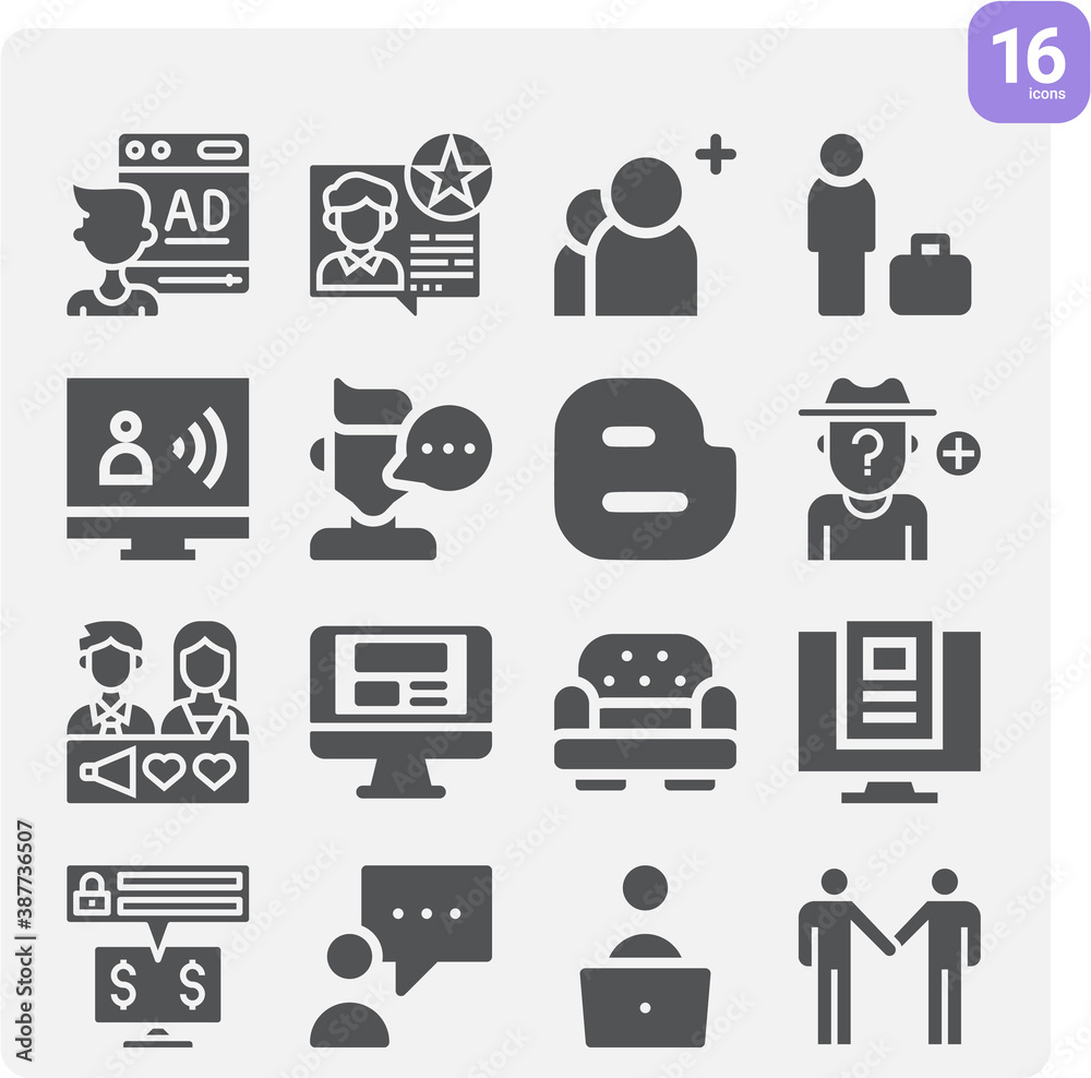 Simple set of disciples related filled icons. Simple set of disciples related filled icons.