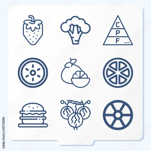 Simple set of 9 icons related to legislative assembly