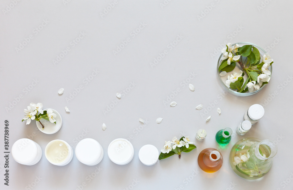 Fotografia do Stock Natural cosmetics with apple extract. Use of