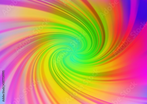 Light Multicolor, Rainbow vector glossy bokeh pattern.