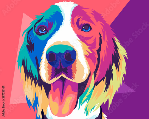 pop art dog illustration