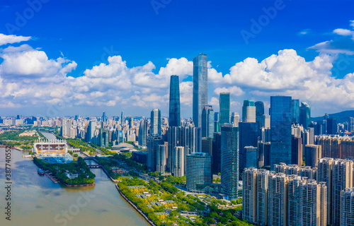 Photography Scenery of CBD aerial photography in Guangzhou City, Guangdong Province, China