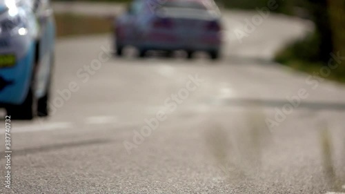Wallpaper Mural Racing cars on a track. Lens blur.
 Torontodigital.ca