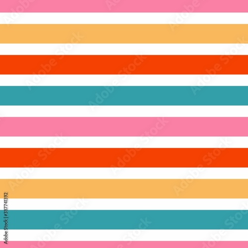 Free Download Bright stripes simple minimalistic seamless pattern graphic design for paper, textile print, page fill. Horizontal striped background pink yellow and green colors. Cute doodle vector illustration  - GFXLoad