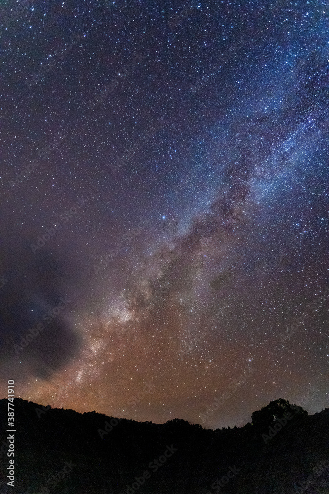 Milky Way Over Mountains