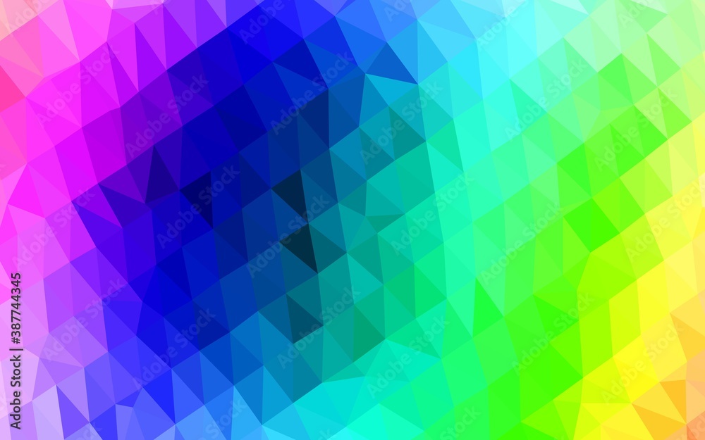Obraz premium Light Multicolor, Rainbow vector blurry triangle pattern.