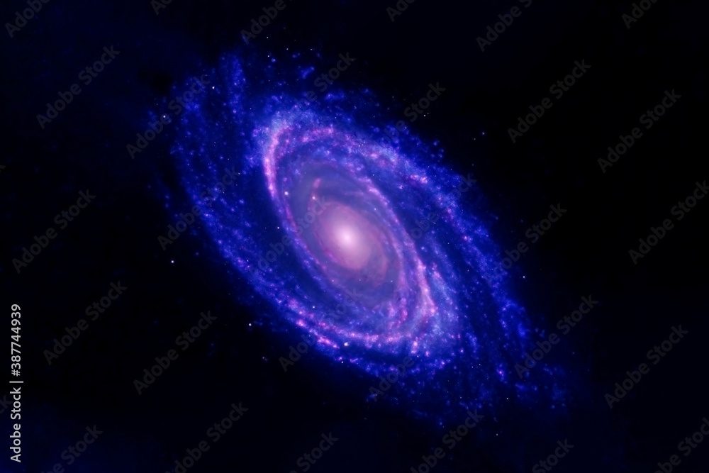 Spiral galaxy in deep space. Elements of this image furnished by NASA