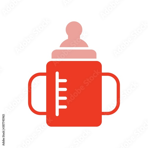 Feeding Bottle Icon Color Design Vector Template Illustration