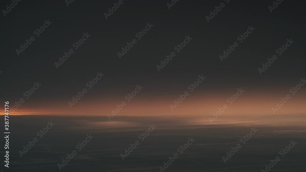Seascape. Sunset over sea surface. Night is falling. Nature landscape. Time lapse