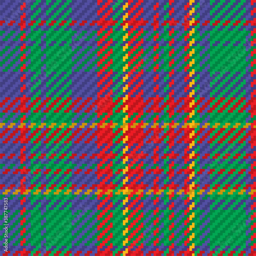 Seamless pattern of scottish tartan plaid. Repeatable background with check fabric texture. Vector backdrop striped textile print.