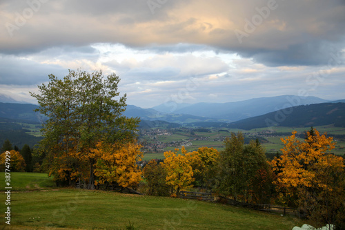 Beautiful autumnal mood in the Austrian Alps near Sankt Michael im Lungau, Austria