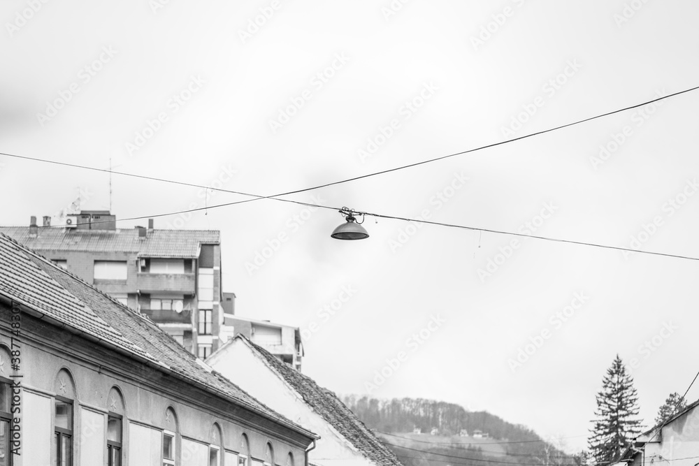 ski lift in the mountains