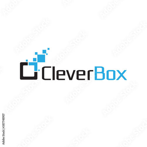 Square Cube Logo - block element perspective geometric abstract design vector line art geometry shape grid mosaic