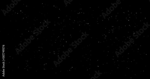 3D Illustration realistic overlay twinkling sparkling stars space in isolated black night sky