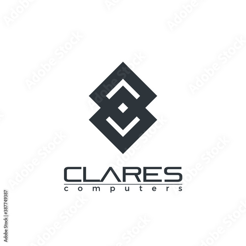 Rhombus Logo - Cube block element perspective geometric abstract design vector line art geometry shape grid mosaic finance business