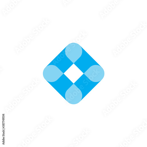 Rhombus Logo - Cube block element perspective geometric abstract design vector line art geometry shape grid mosaic finance business